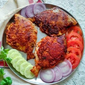RED MASALA STUFFED BLACK POMFRETS