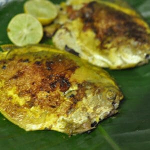 GREEN MASALA STUFFED BLACK POMFRETS